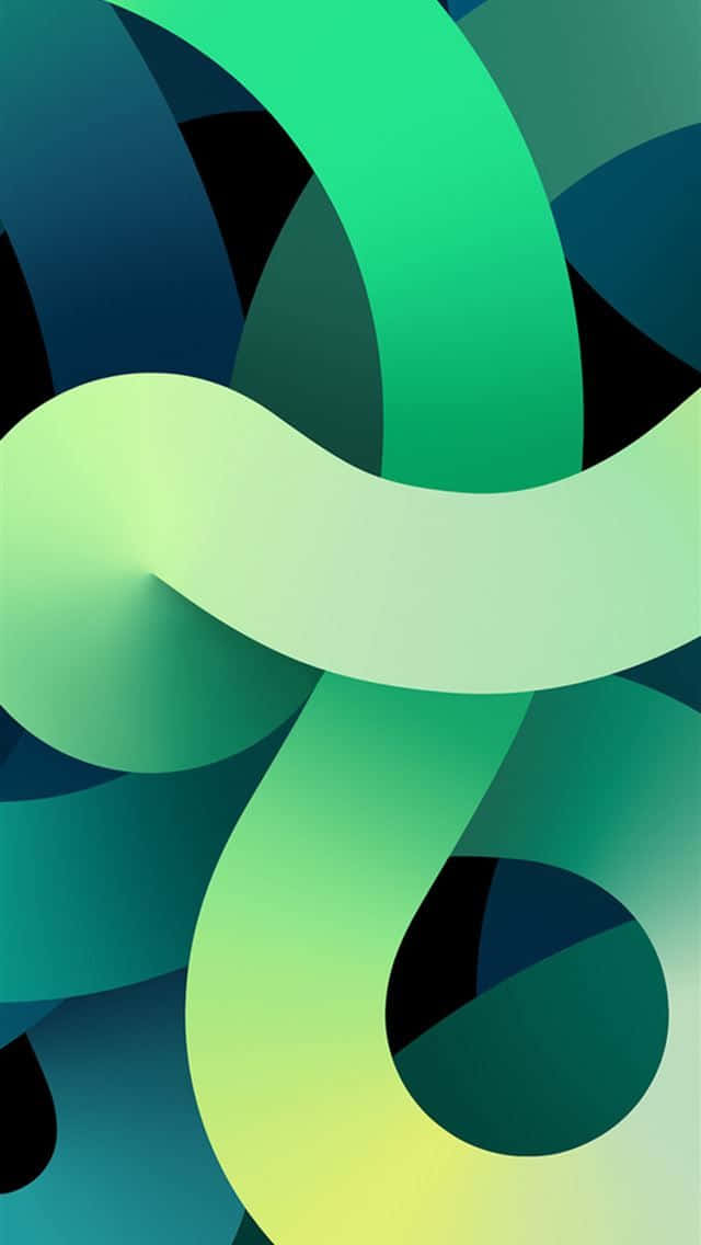 A Green And Blue Abstract Design Wallpaper