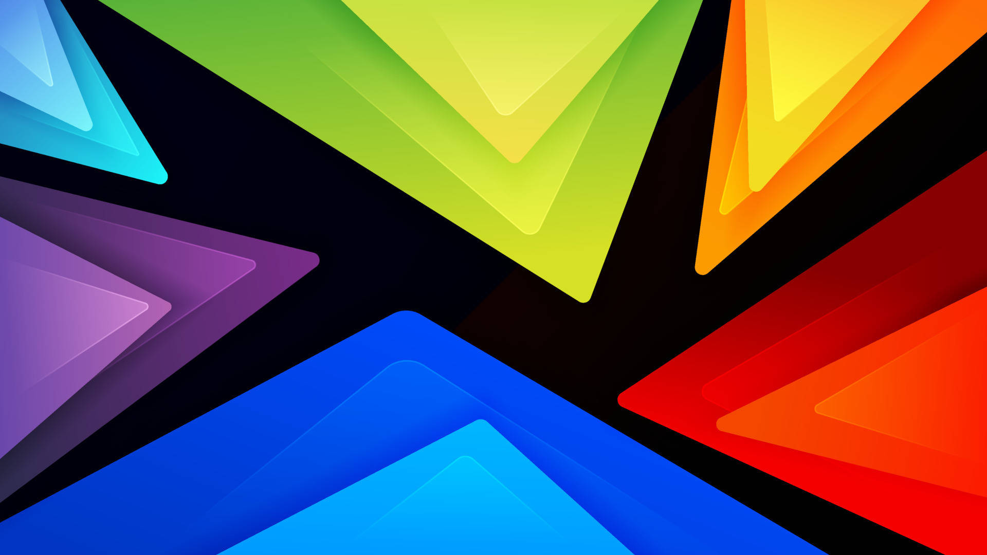 Ipad Pro 12.9 Colorful Triangles Background