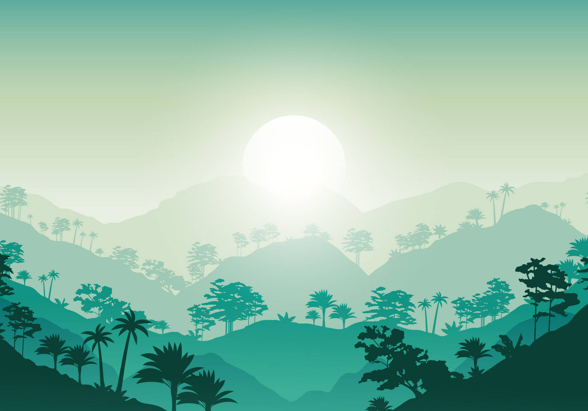 Ipad Pro 12.9 Turquoise Mountain Landscape Wallpaper