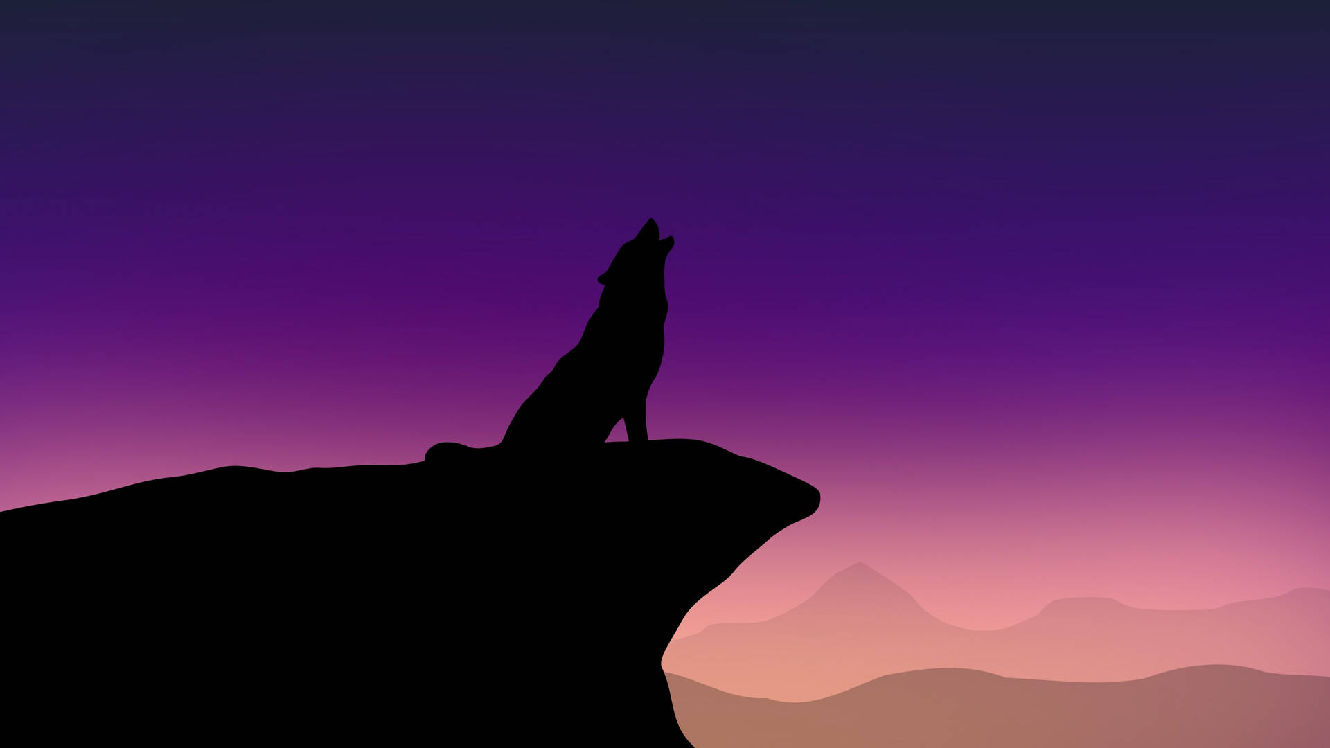 Ipad Pro 12.9 Wolf Silhouette Background