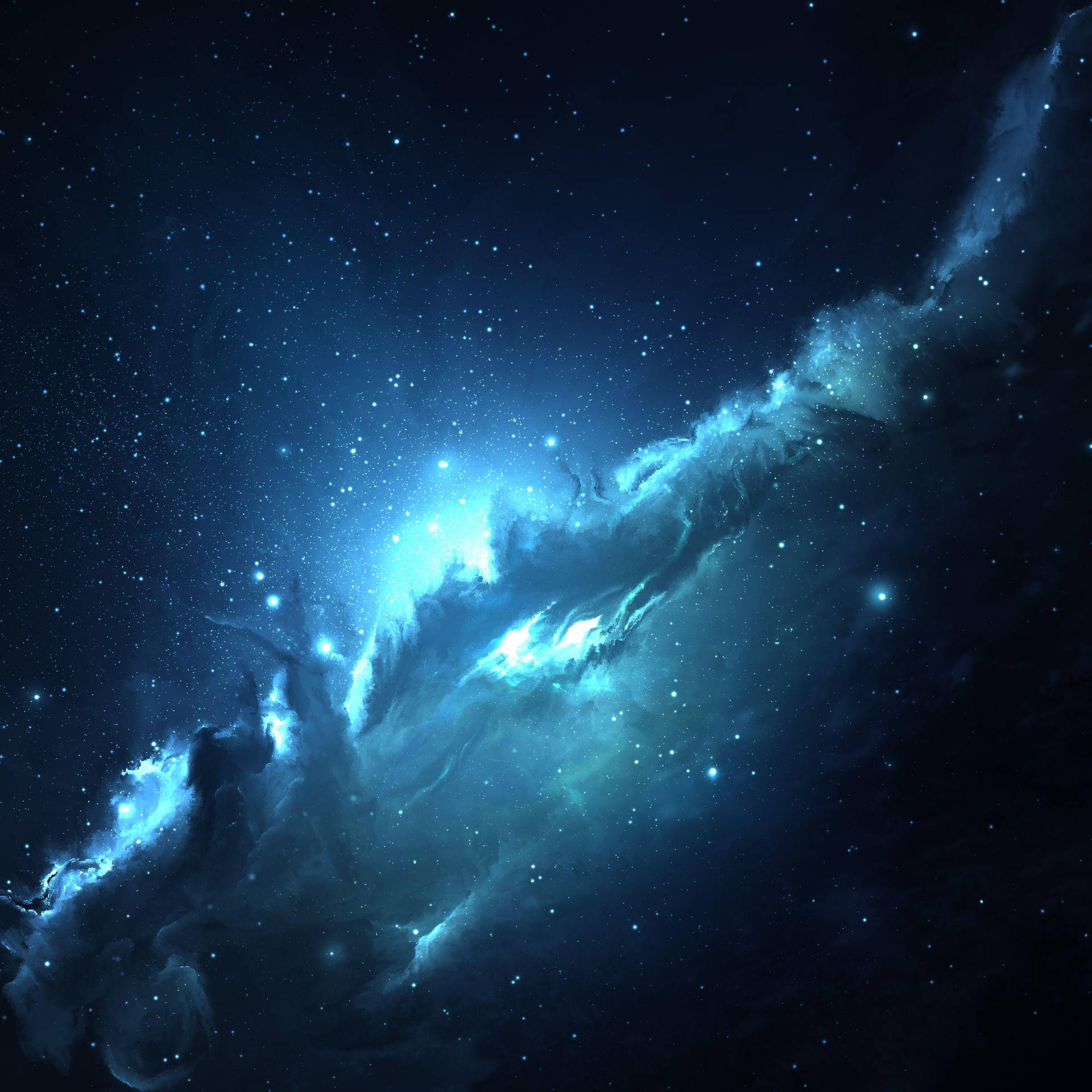 Ipadpro Wolkenhimmel Mit Blauen Sternen Wallpaper