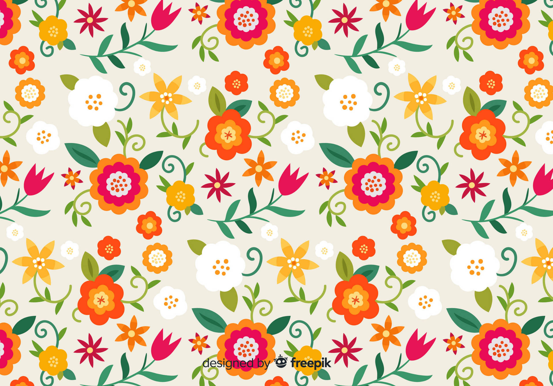 Ipad Pro Cute Floral Pattern Background