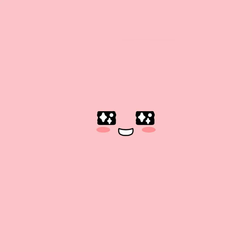 Ipad Pro Cute Smiley In Pink Wallpaper