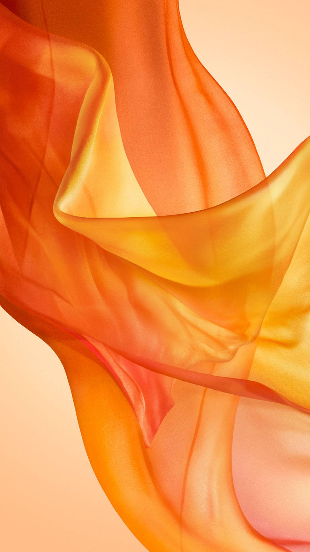 Ipad Pro Orange Cloth Waving Wallpaper