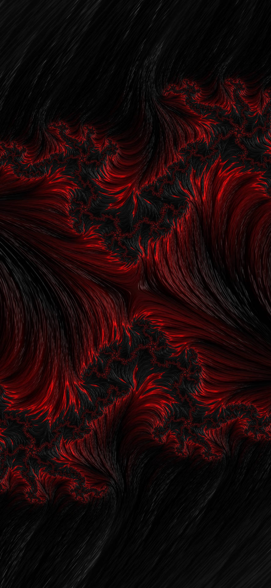 Iphone 11 Black Background With Red Abstract Art