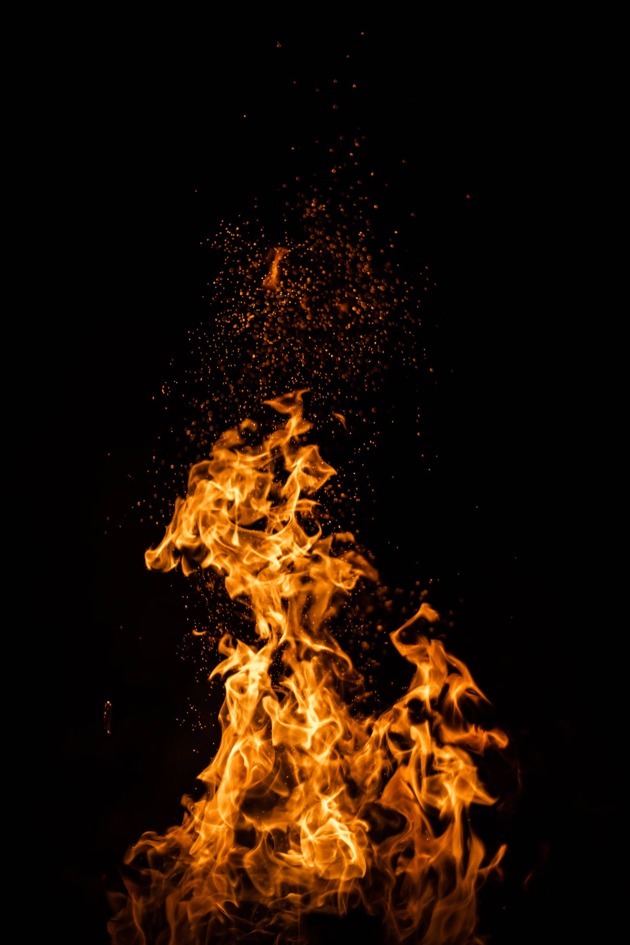 Iphone 11 Black Bonfire Background