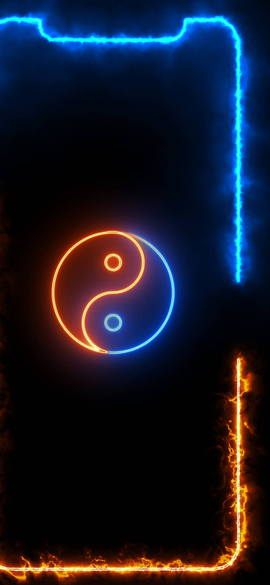 Iphone 11 Black Yin And Yang Background
