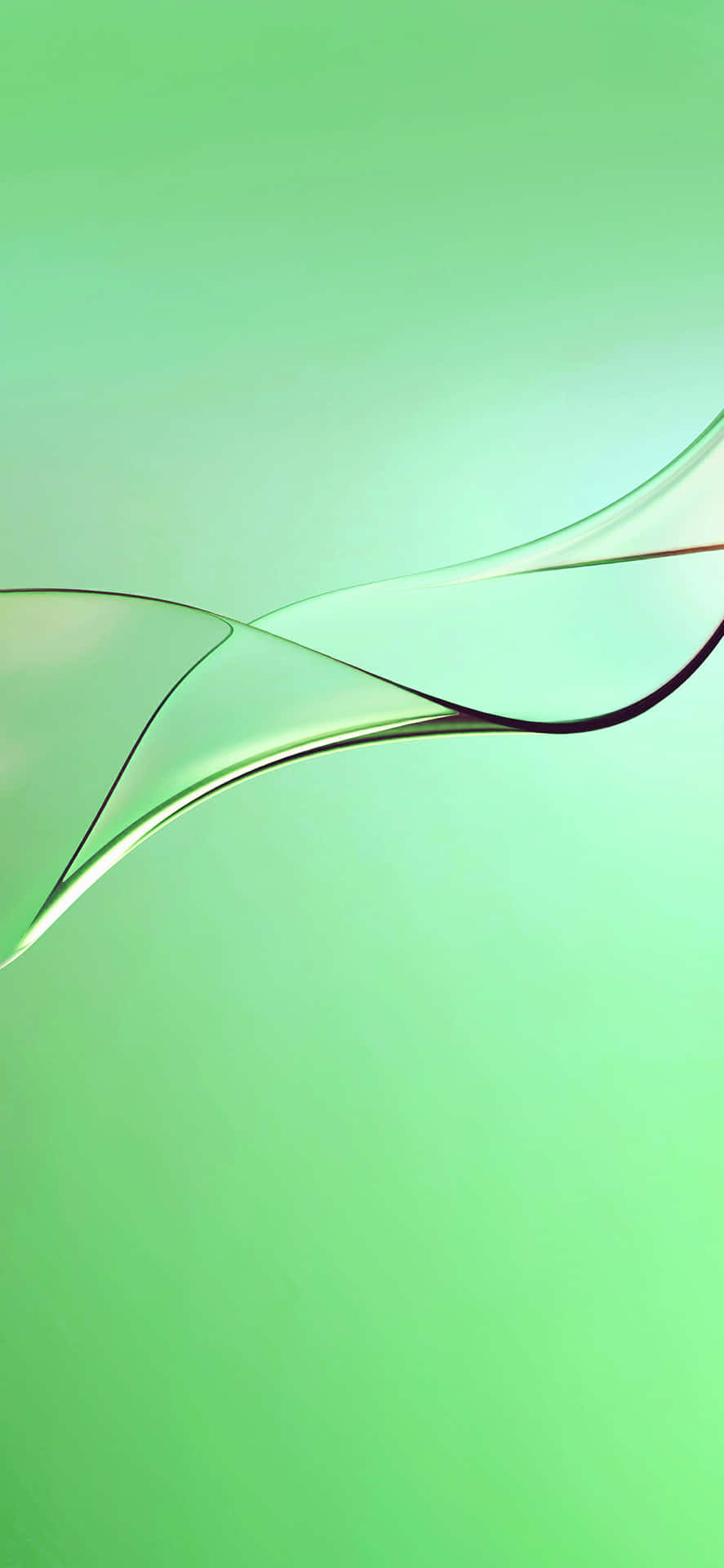 Den glatte design af det nyeste Iphone 11 i en modig smaragdgrøn. Wallpaper