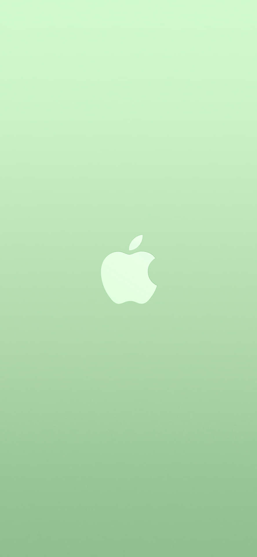 Iphone 11 Apple Logo Grøn Baggrund Wallpaper