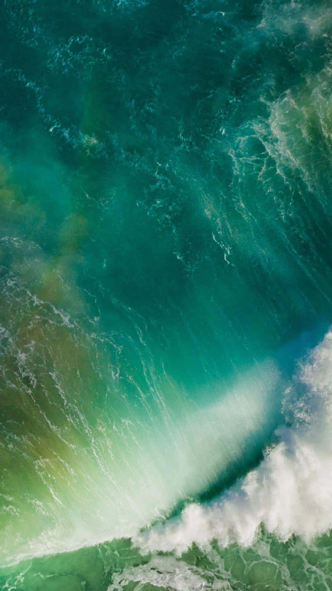 Iphone11 Grüner Ozeanwelle Wallpaper