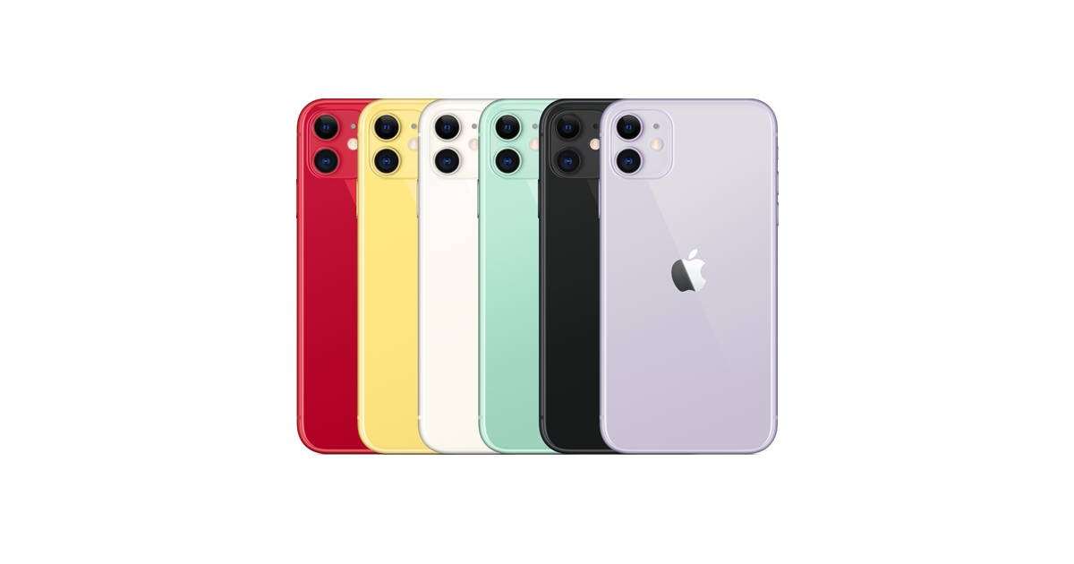 Iphone 11 In Various Colors Background