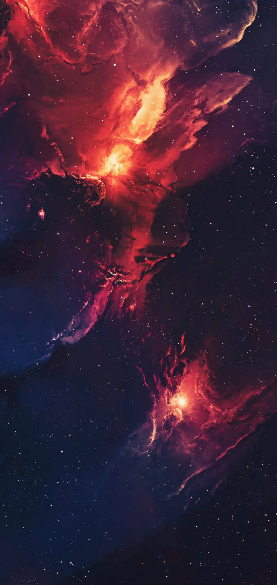 Iphone 11 Pro Red Galactic Mass Wallpaper