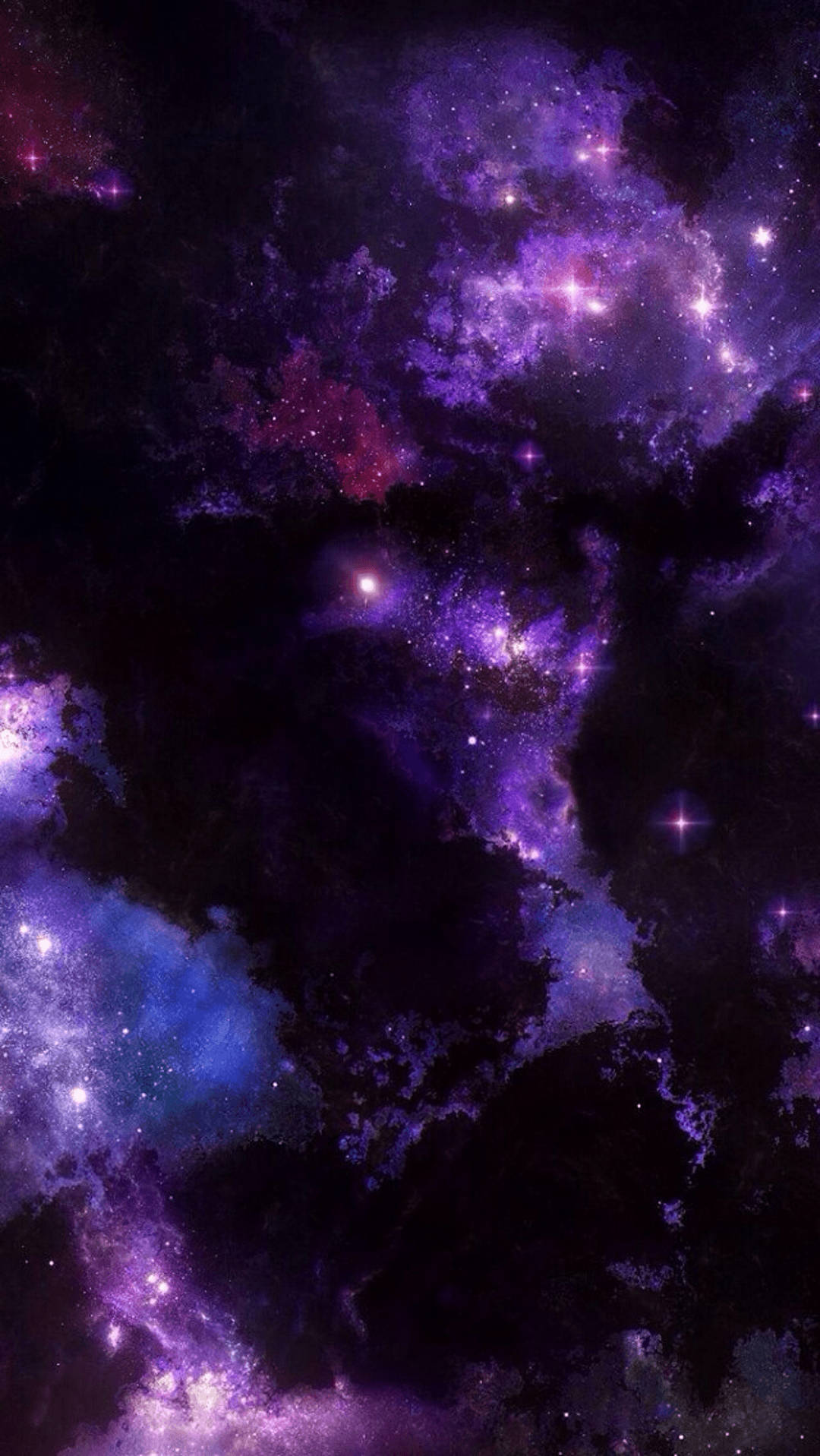 Iphone11 Violette Kosmische Wolken. Wallpaper