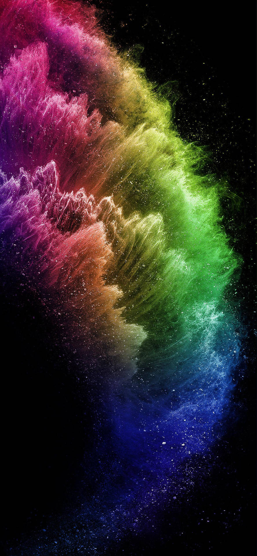 Iphone 11 Rainbow Glitters Cover Background