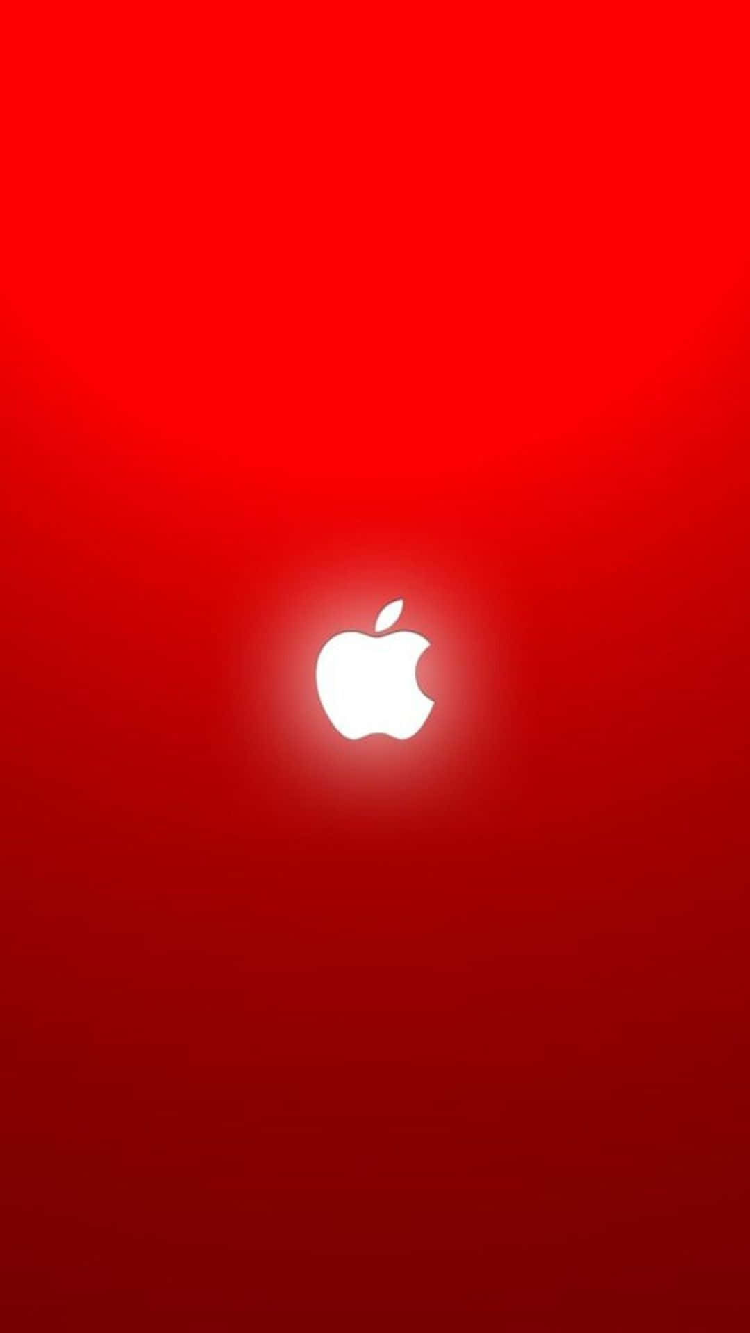 iPhone 11 White Apple On Red Wallpaper