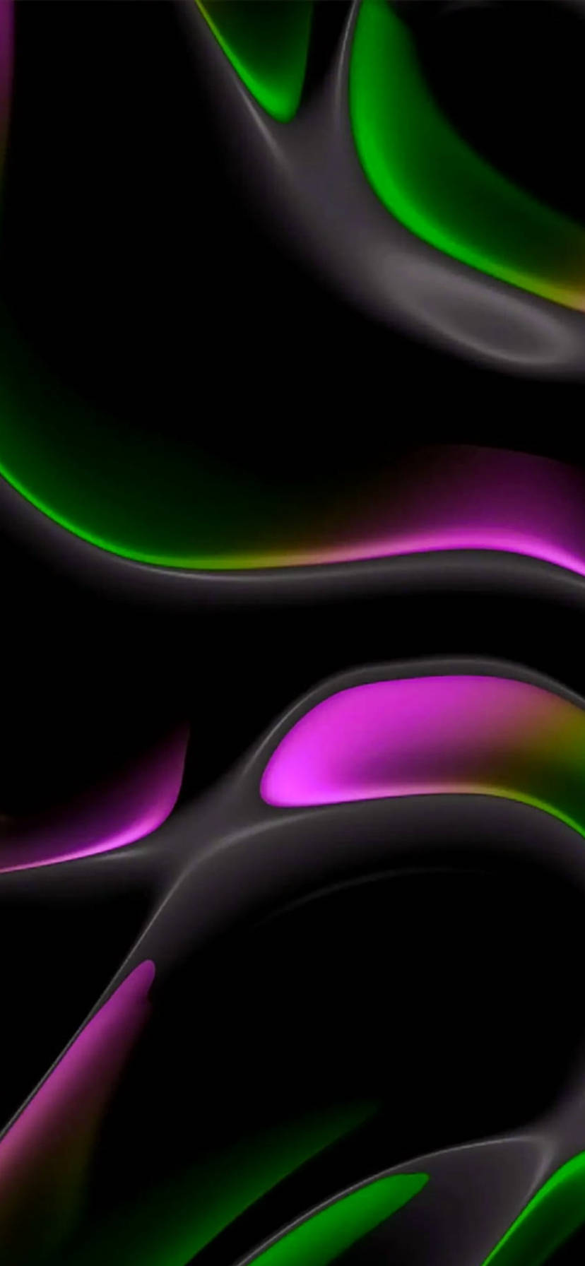 Iphone 11 Sorte Neon Abstrakte Linjer Wallpaper