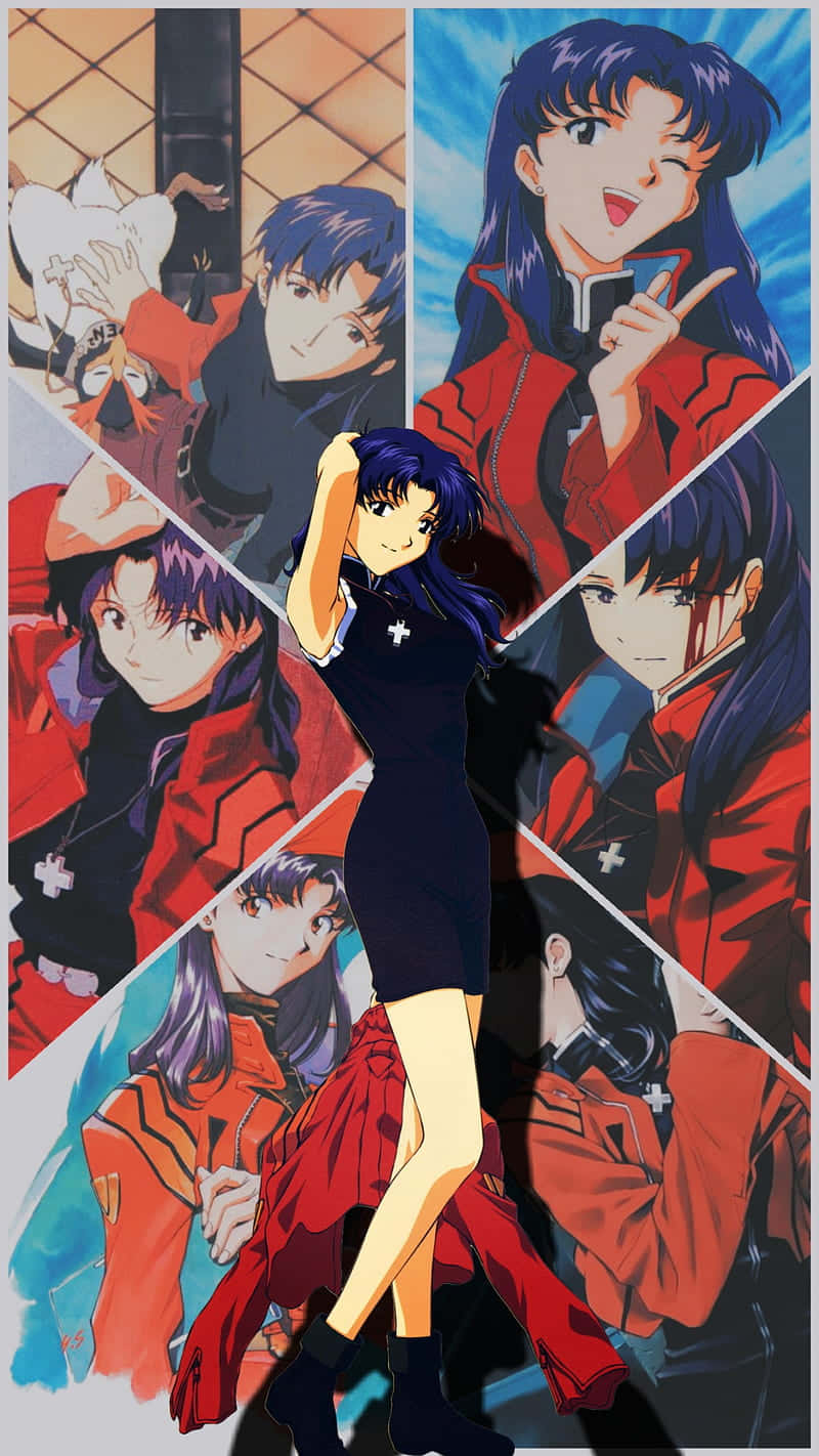 Iphone 12 Anime Misato Katsuragi Wallpaper