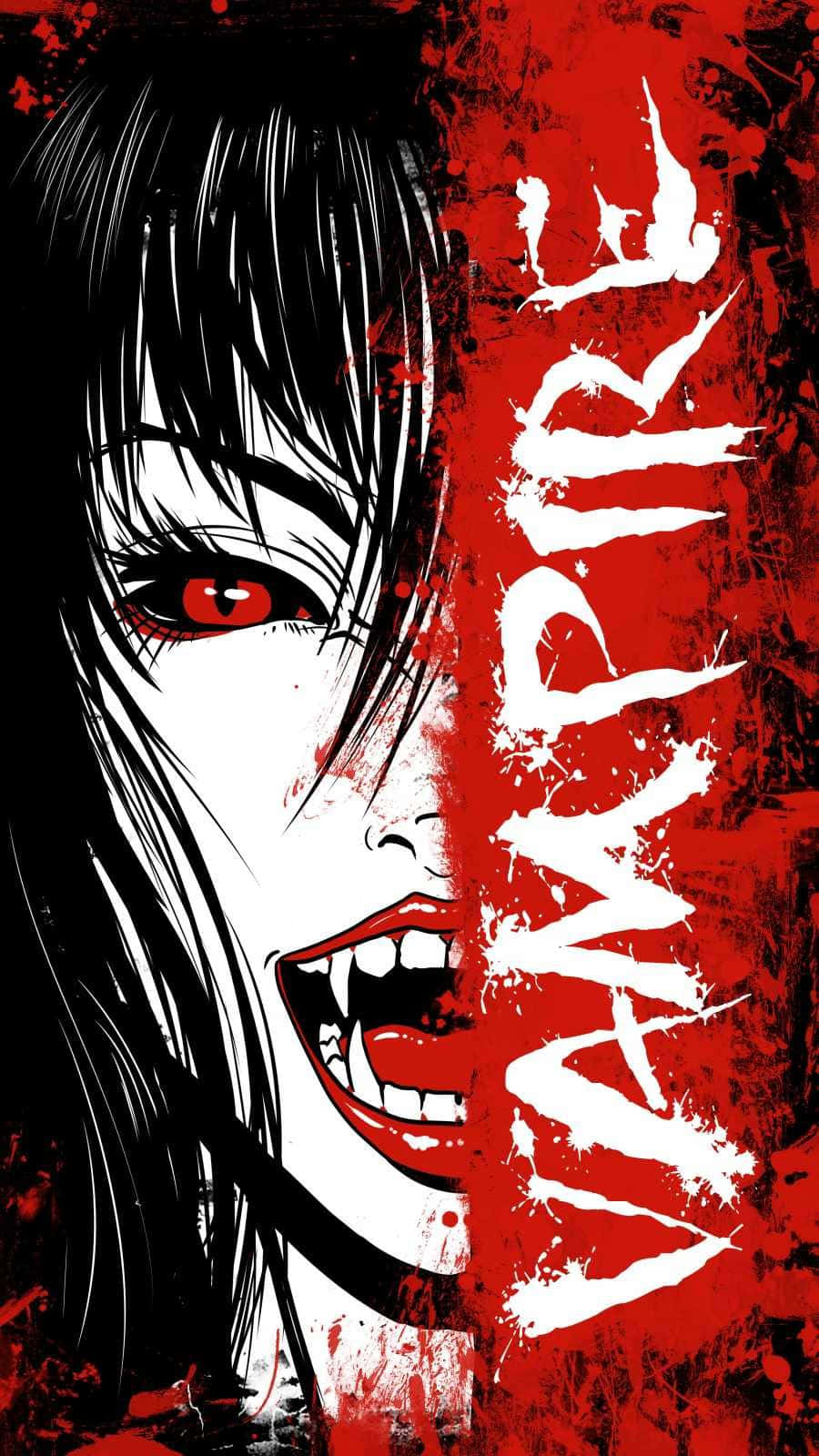Iphone12 Anime Vampyr Tjej. Wallpaper