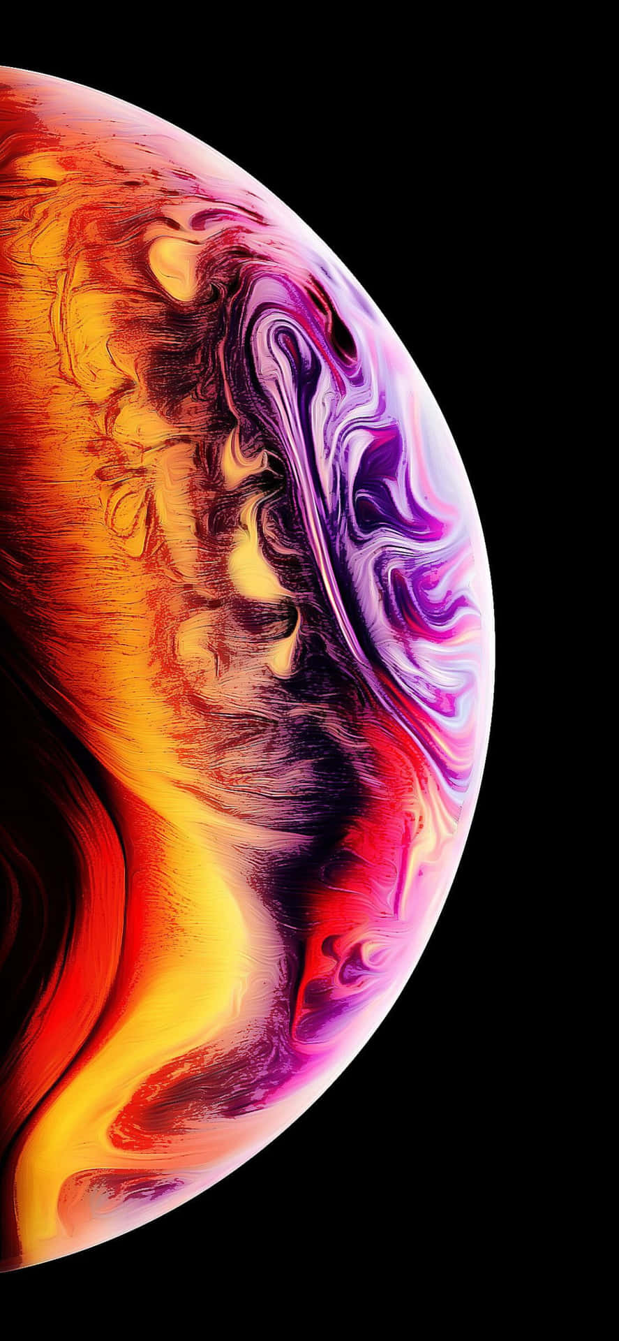 An Abstract Image Of A Colorful Apple Iphone Xs