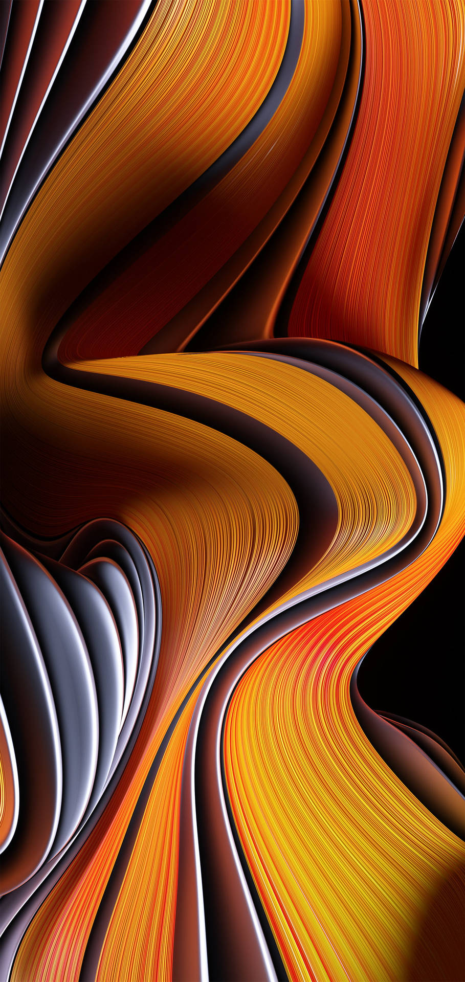 Iphone12 Pro Max Gold Abstraktes Muster Wallpaper