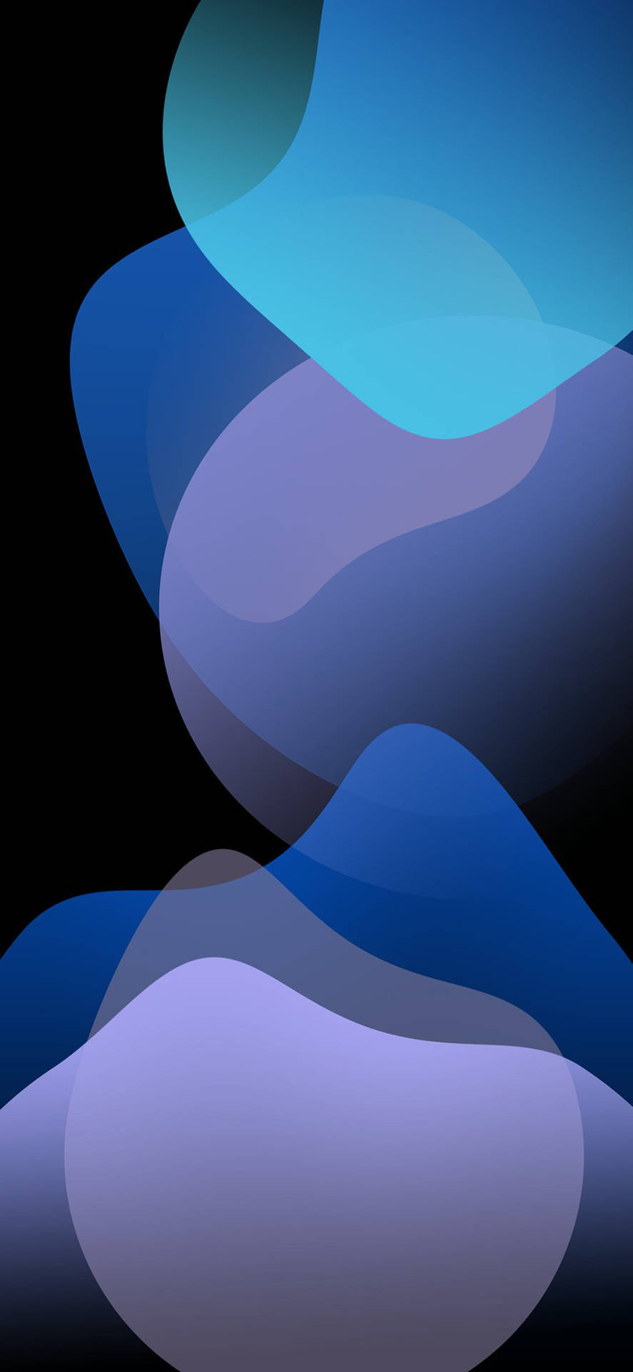 Iphone 12 Stock Blue Violet Blobs Background