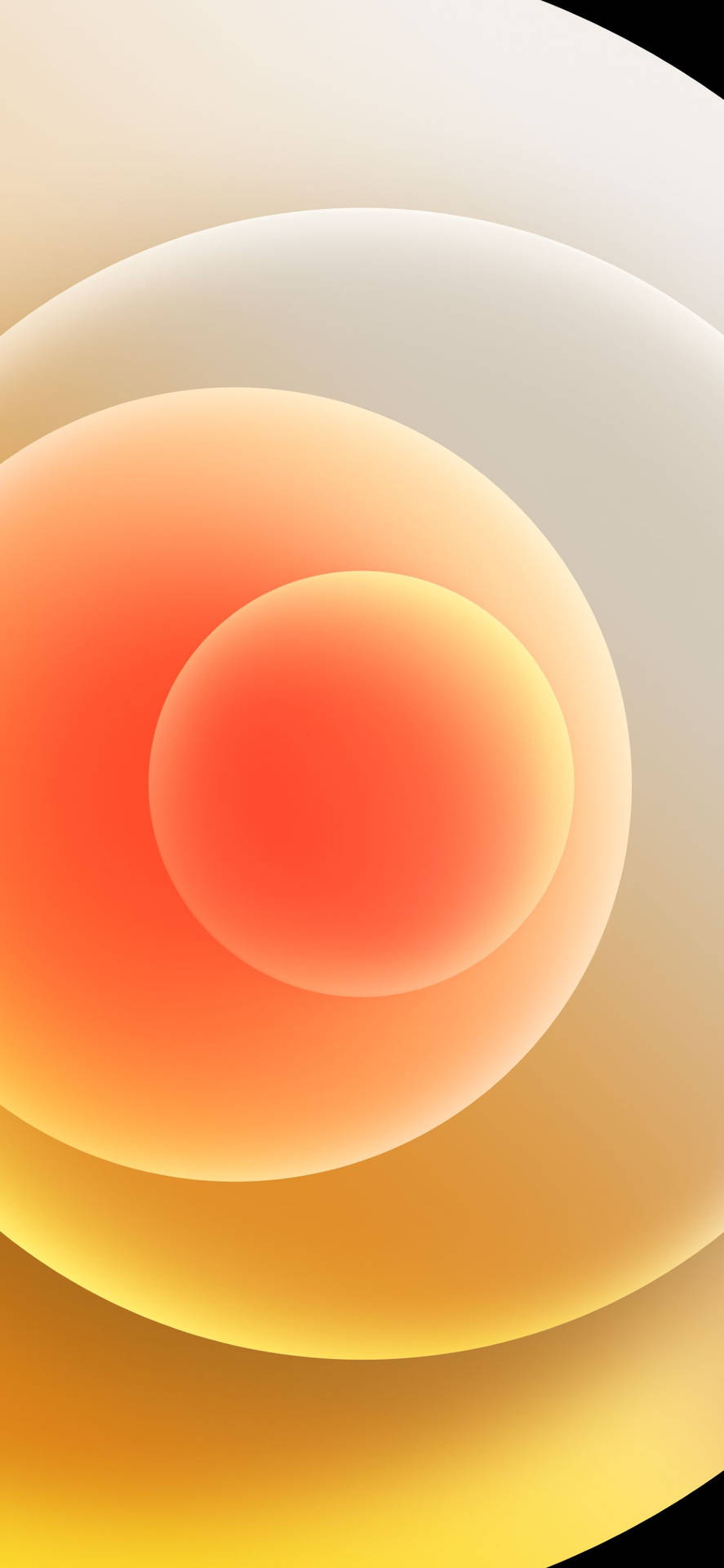 Iphone 12 Stock Mango Color Circles Background