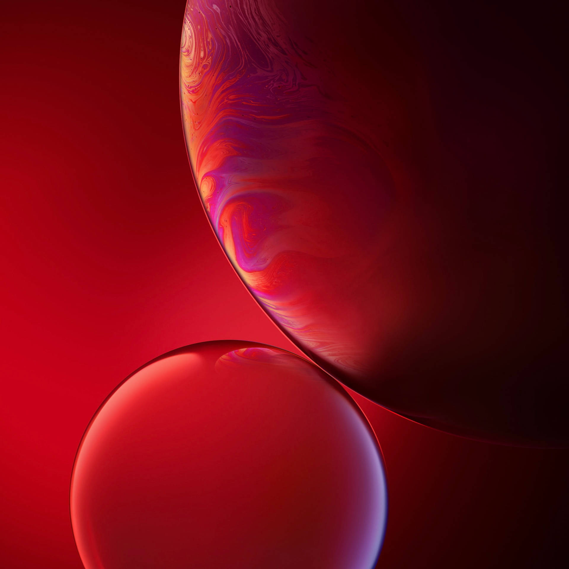 Iphone 12 Stock Red Bubbles Wallpaper