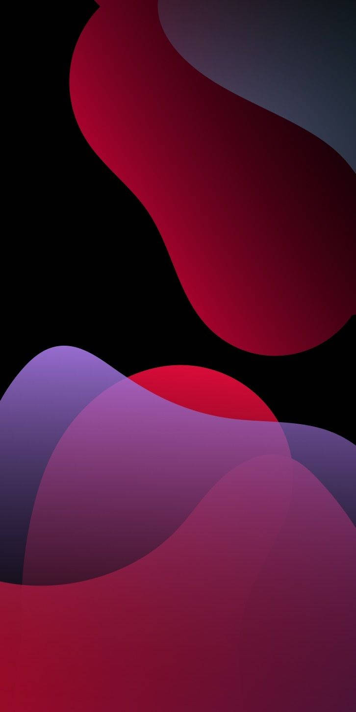 Iphone 13 iOS Dark Red Wallpaper