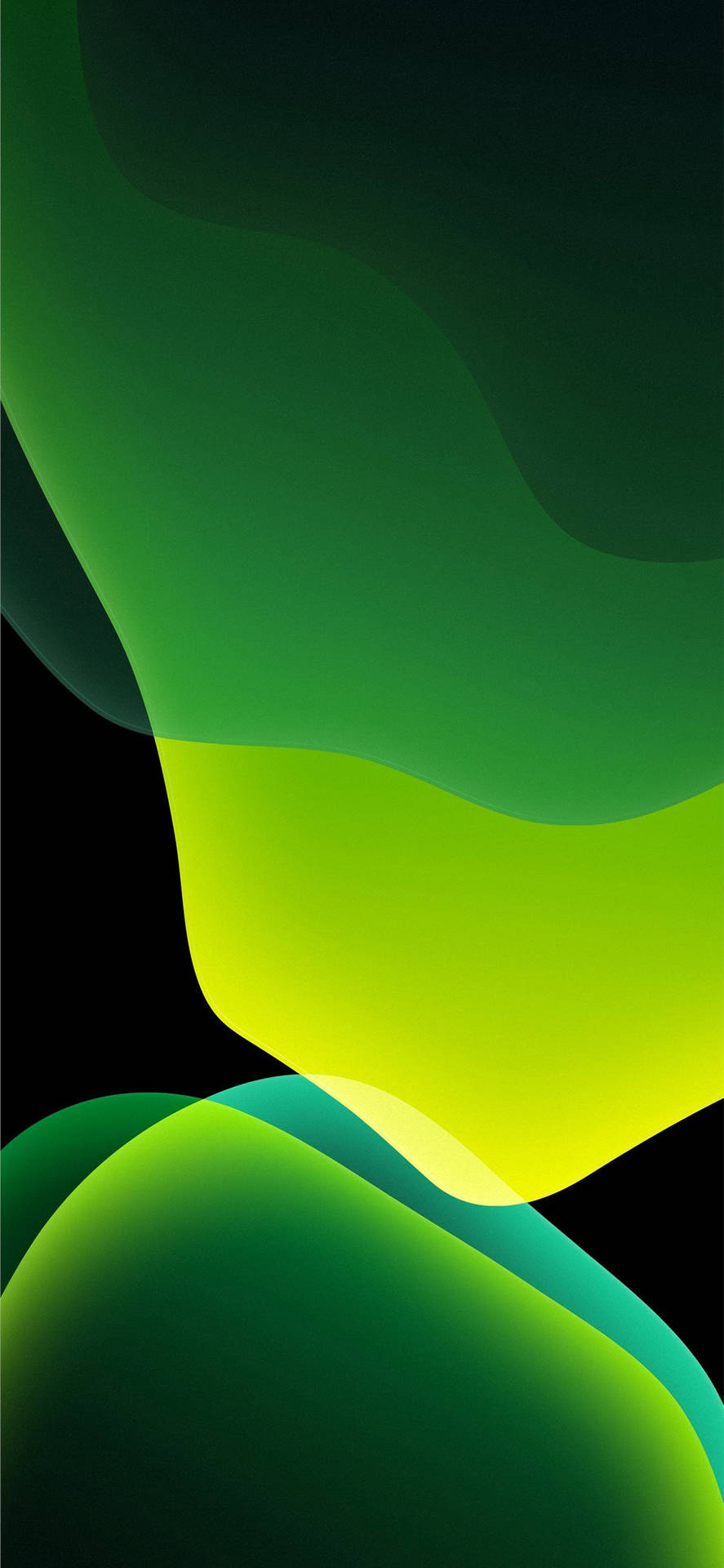 Iphone 13 iOS Neon Green Wallpaper