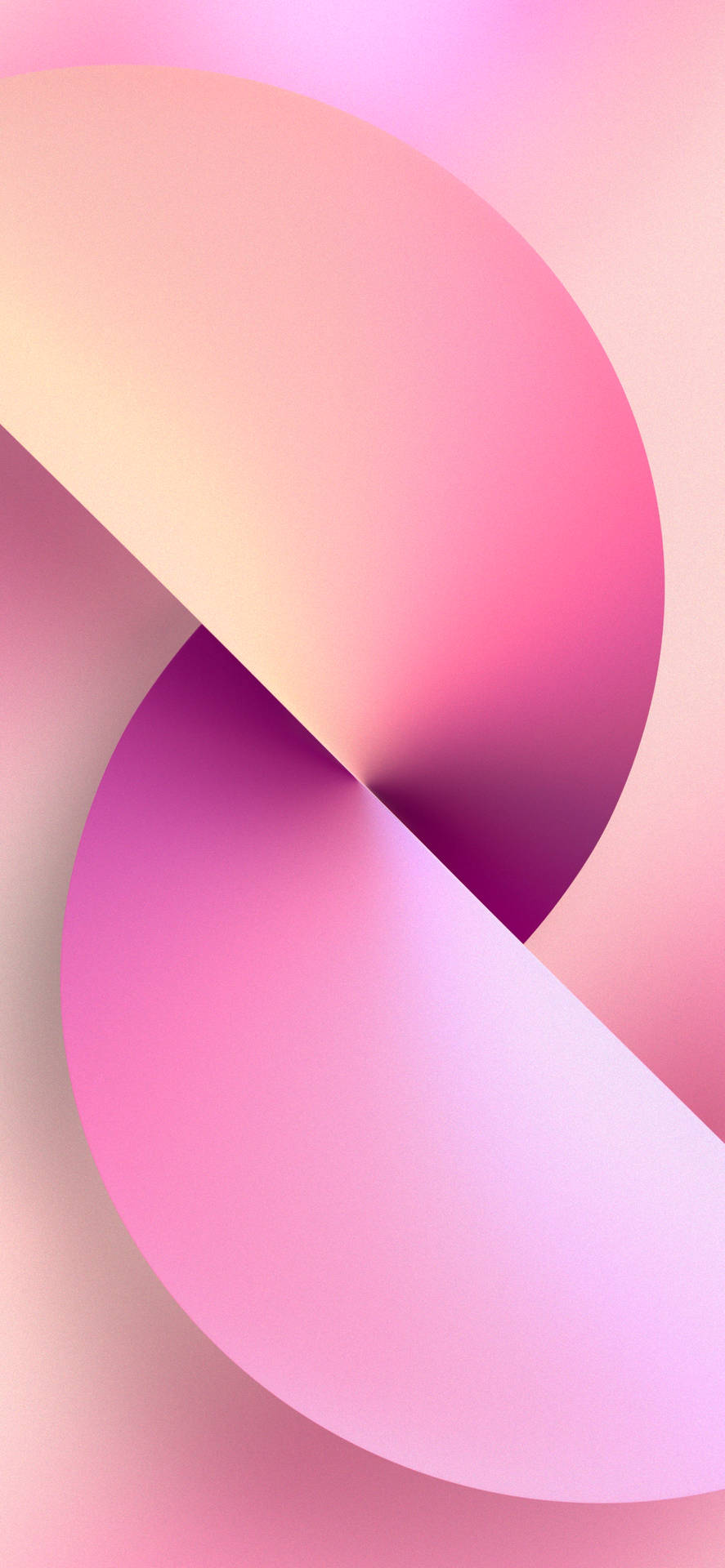 Iphone 13 Light Pink Circle Wallpaper
