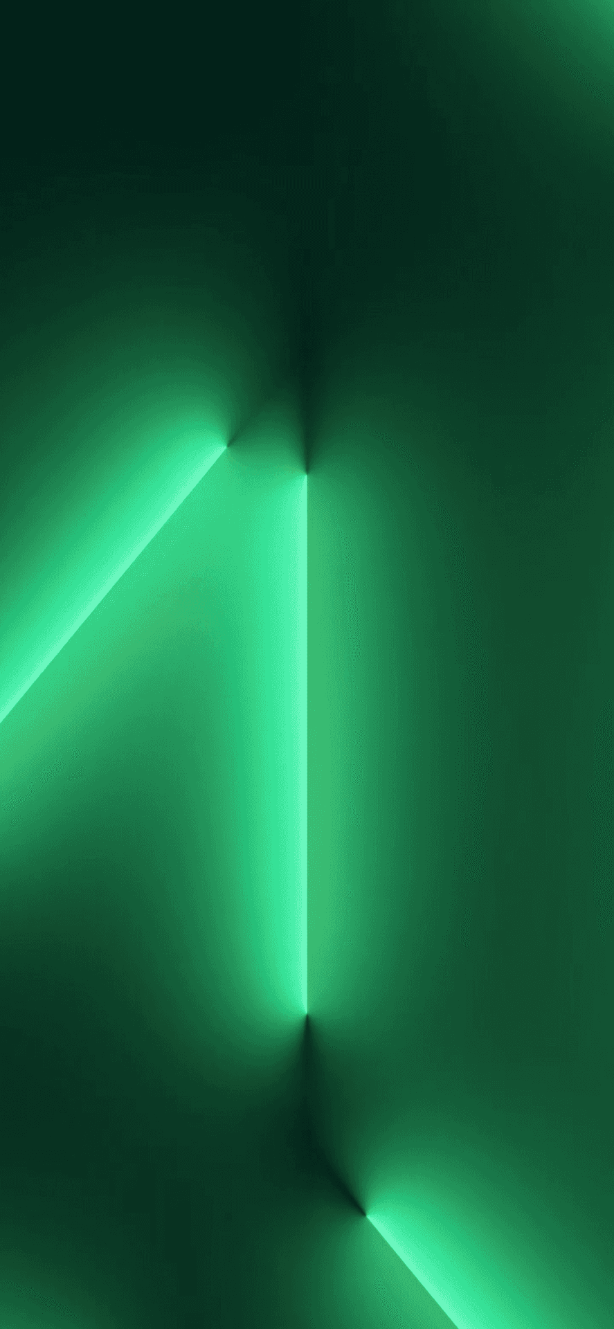 Green Light On A Dark Background