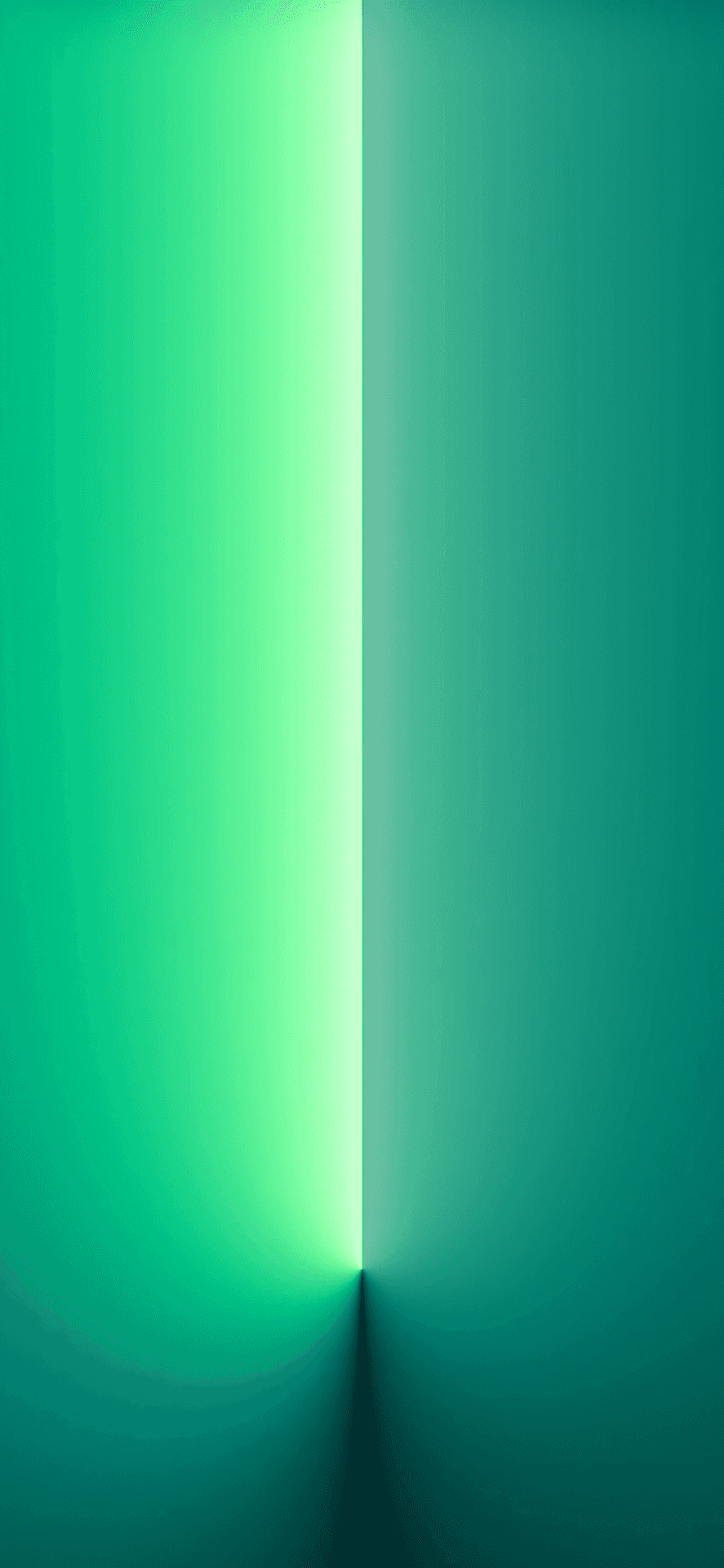 A Green Light Shining On A Green Background