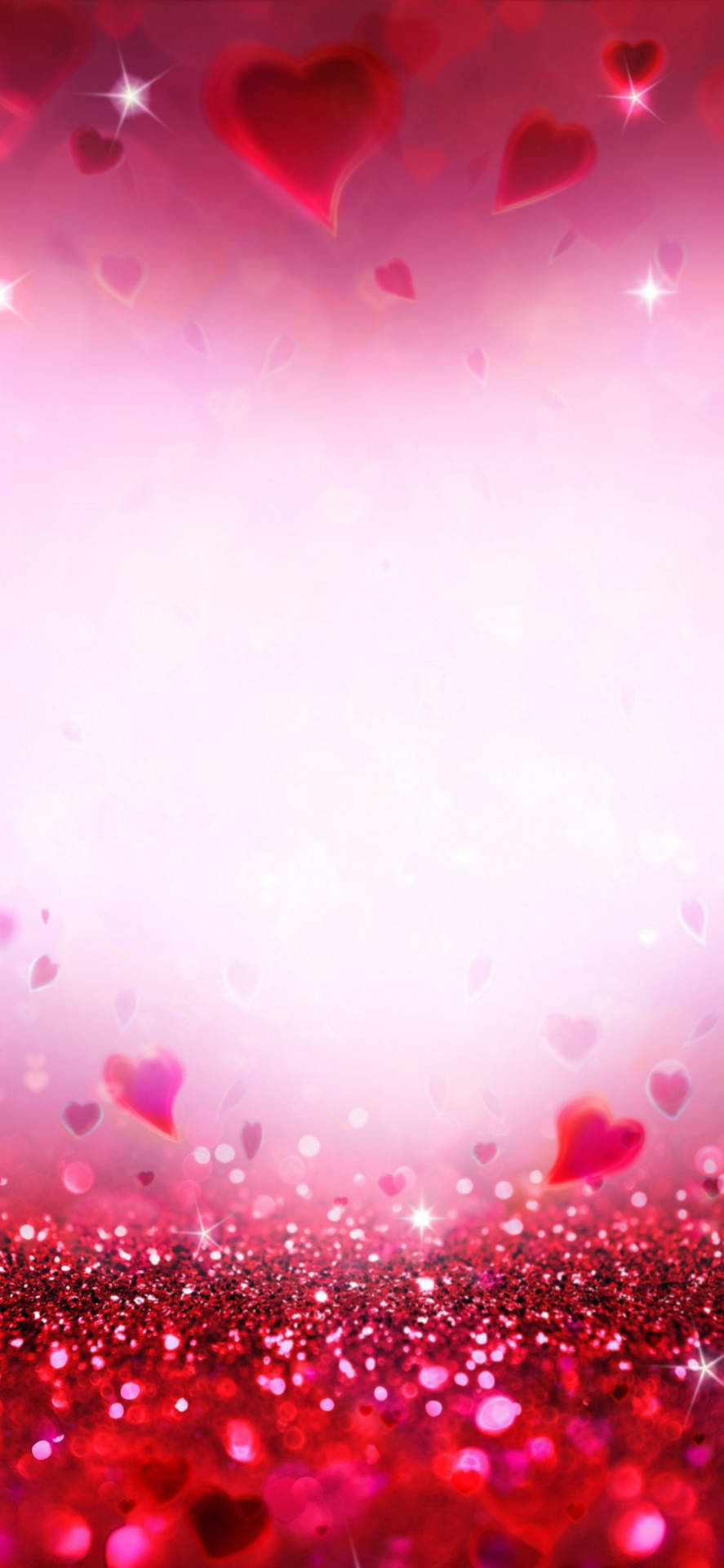 Iphone 13 Pro Max Glitter Hearts Background