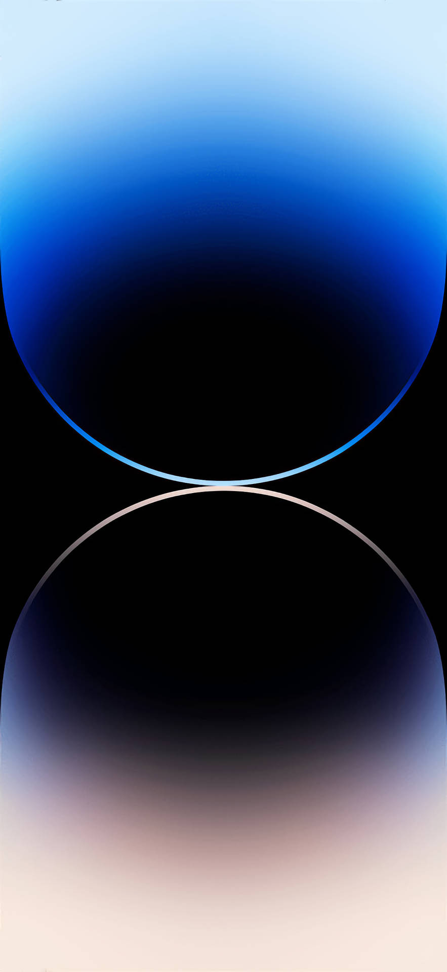 Iphone 14 Pro Silver And Blue Wallpaper