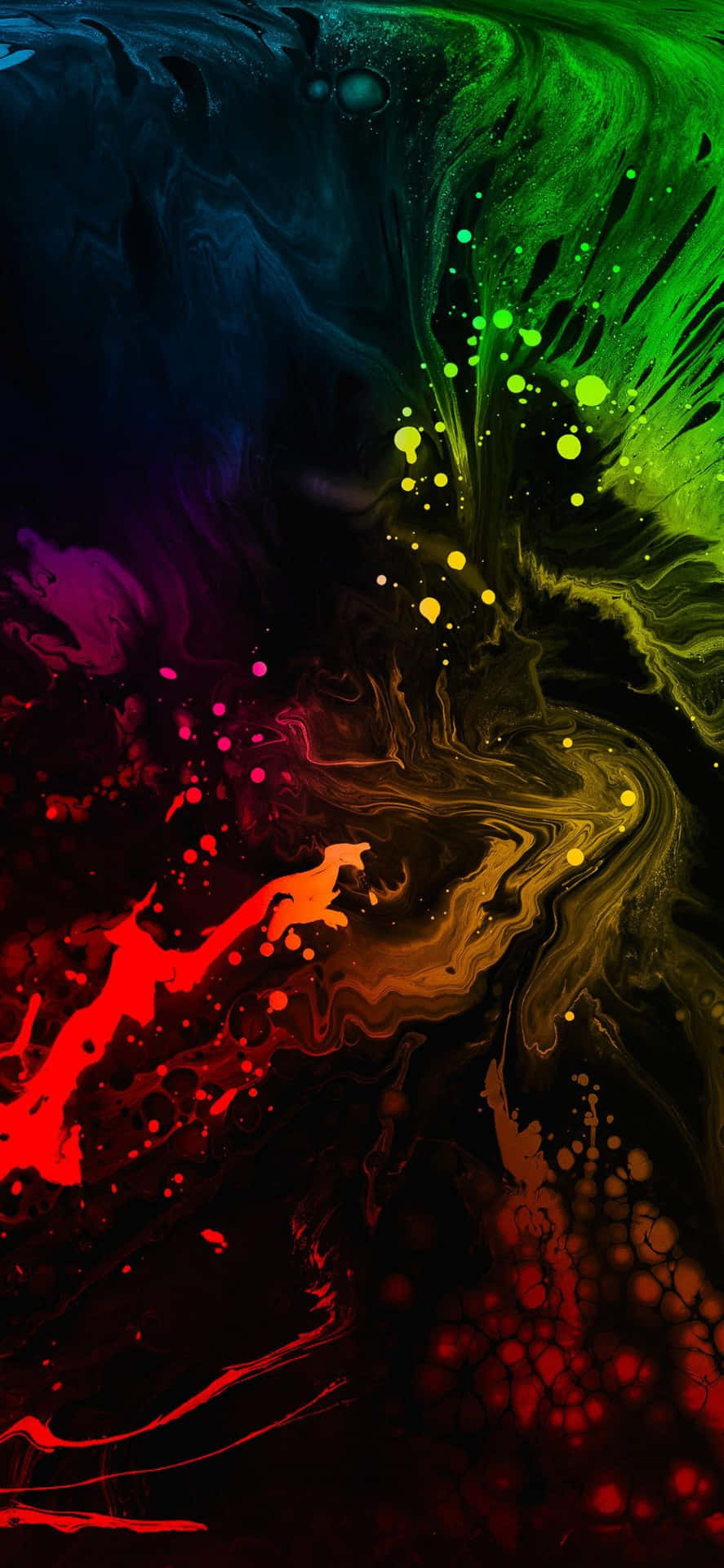 A Colorful Painting On A Black Background Wallpaper