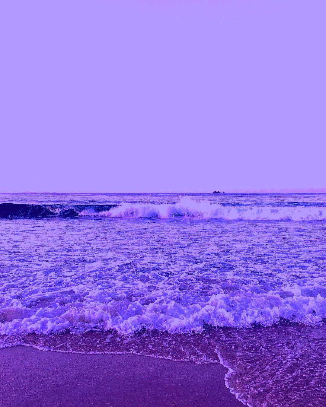 Iphone7 Playa Púrpura Fondo de pantalla