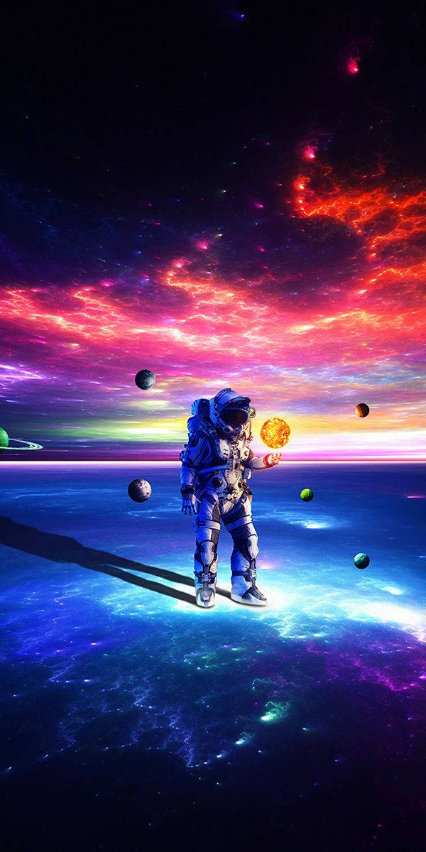 Iphone 7 Plus Space Rainbow Astronaut Wallpaper