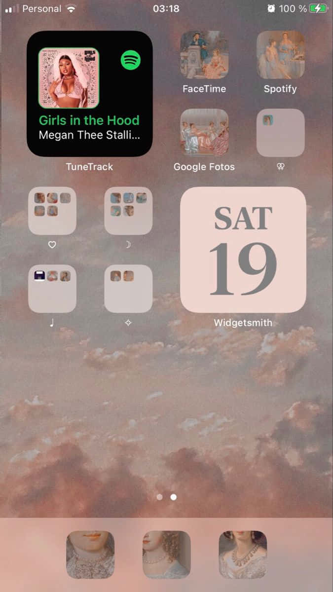 A Screenshot Of An Iphone Showing A Calendar With Different Pictures