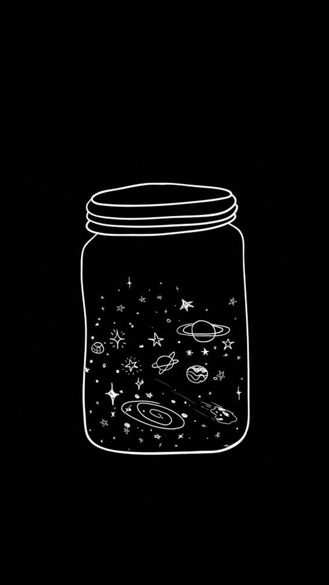 Iphone Aesthetic Space Jar Background
