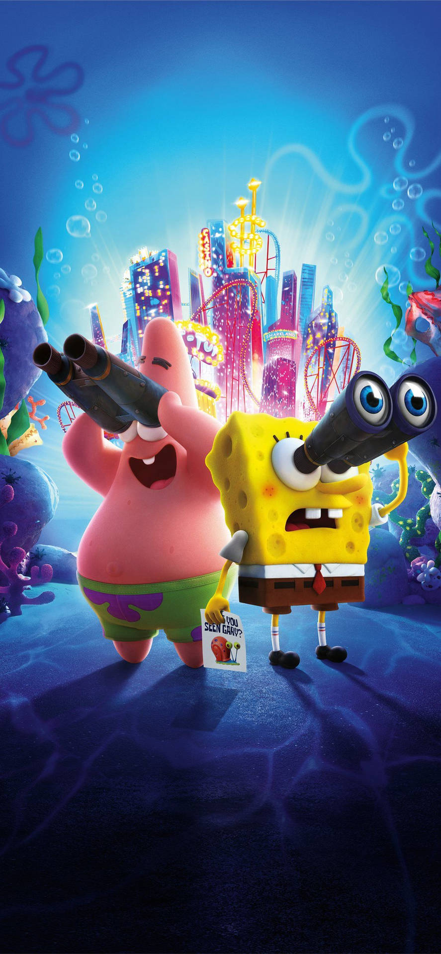 Iphone-animering 3d Spongebob Och Patrick. Wallpaper
