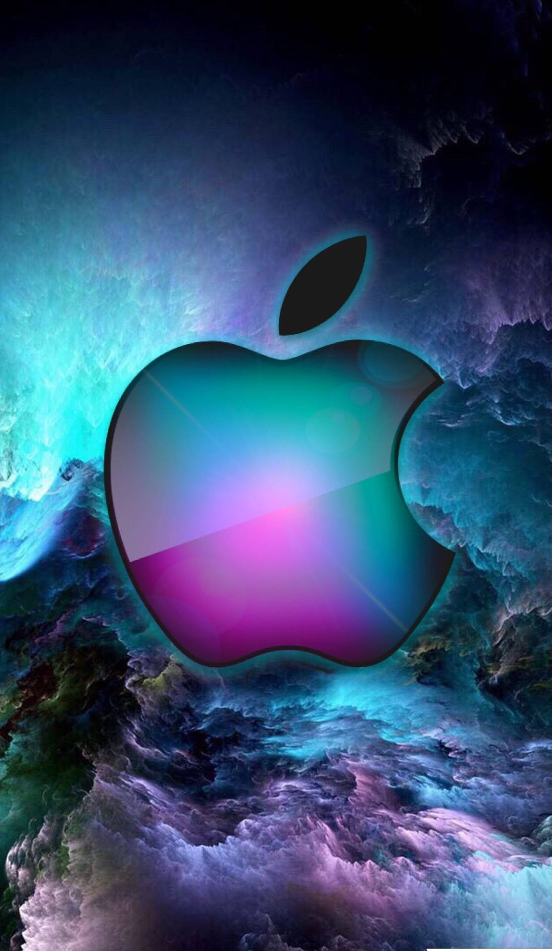 Iphone Apple Blue Violet Abstract Picture