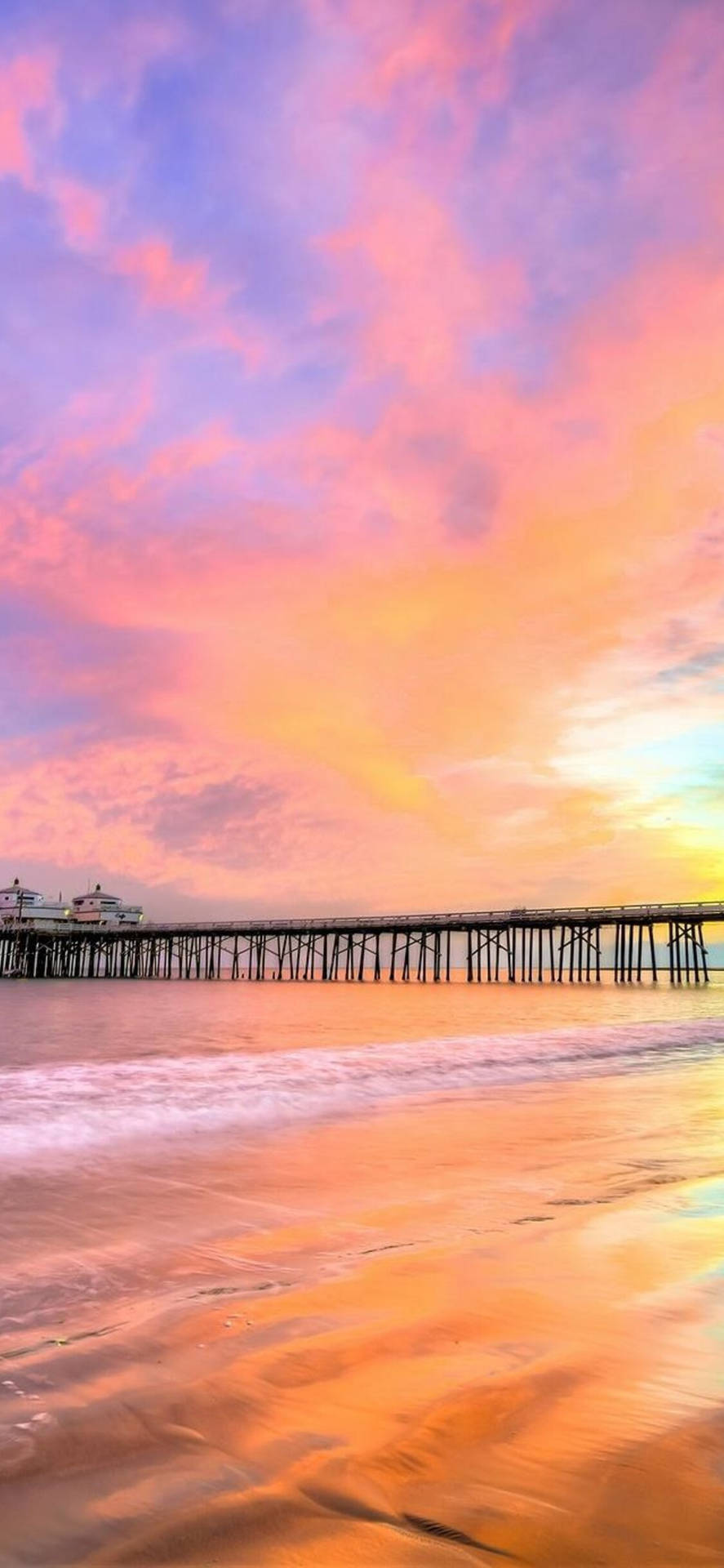 Aesthetic Hermosa Beach Pier Iphone California Wallpaper