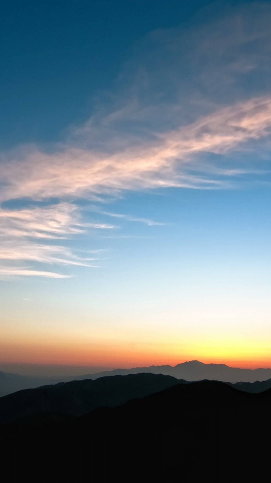 Iphone California Sunset Mountains Silhouette Wallpaper