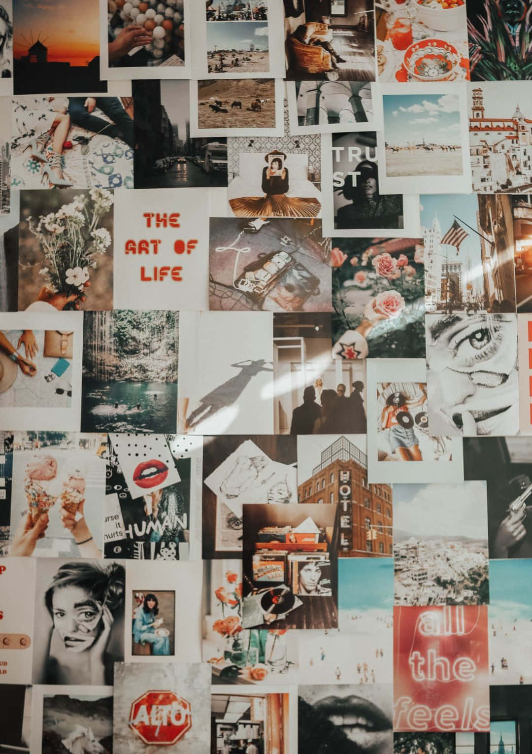 Iphone Collage Of Women Stuffs Wallpaper