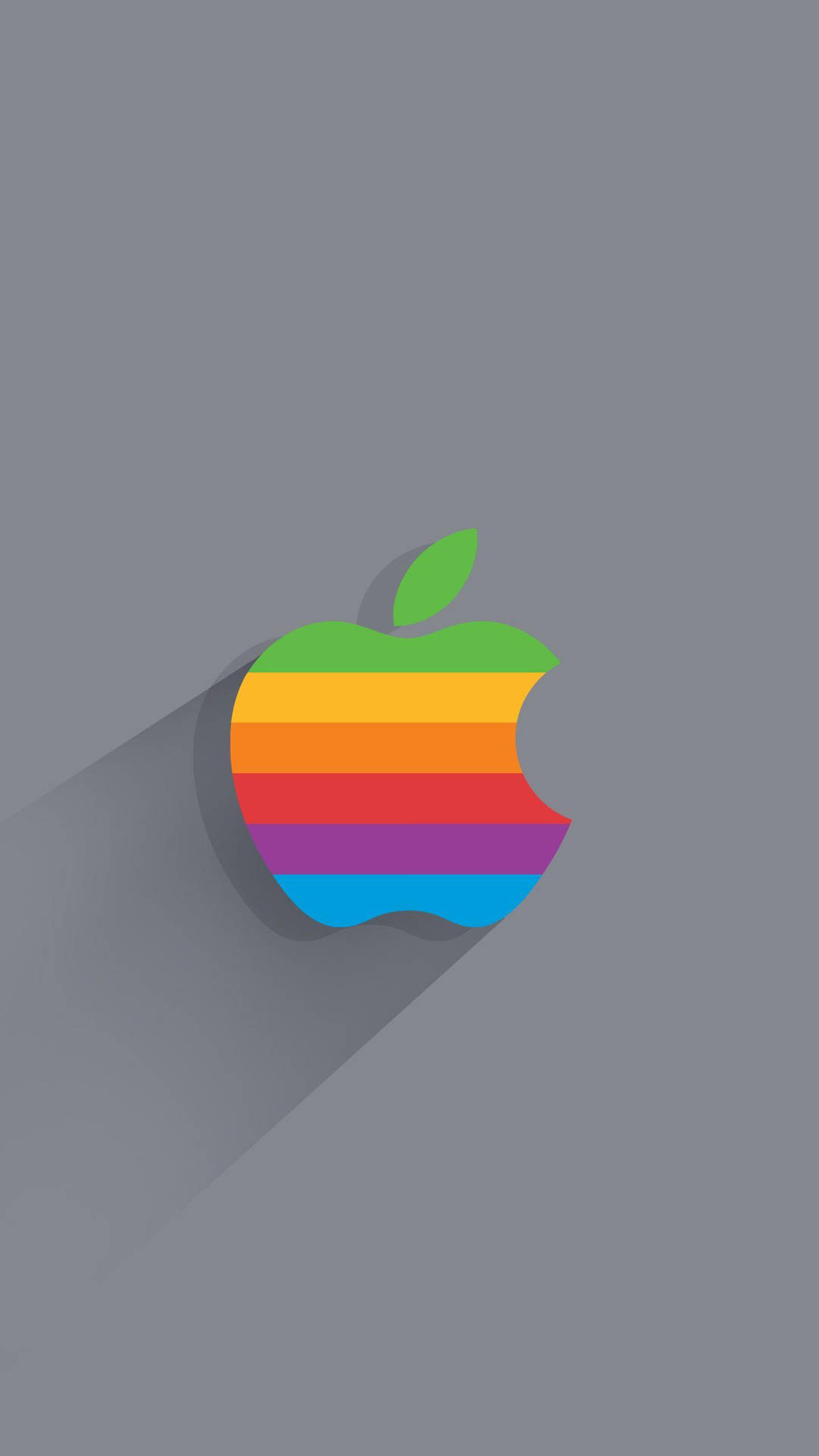 Iphone Com Logotipo Multicolorido Da Apple Papel de Parede