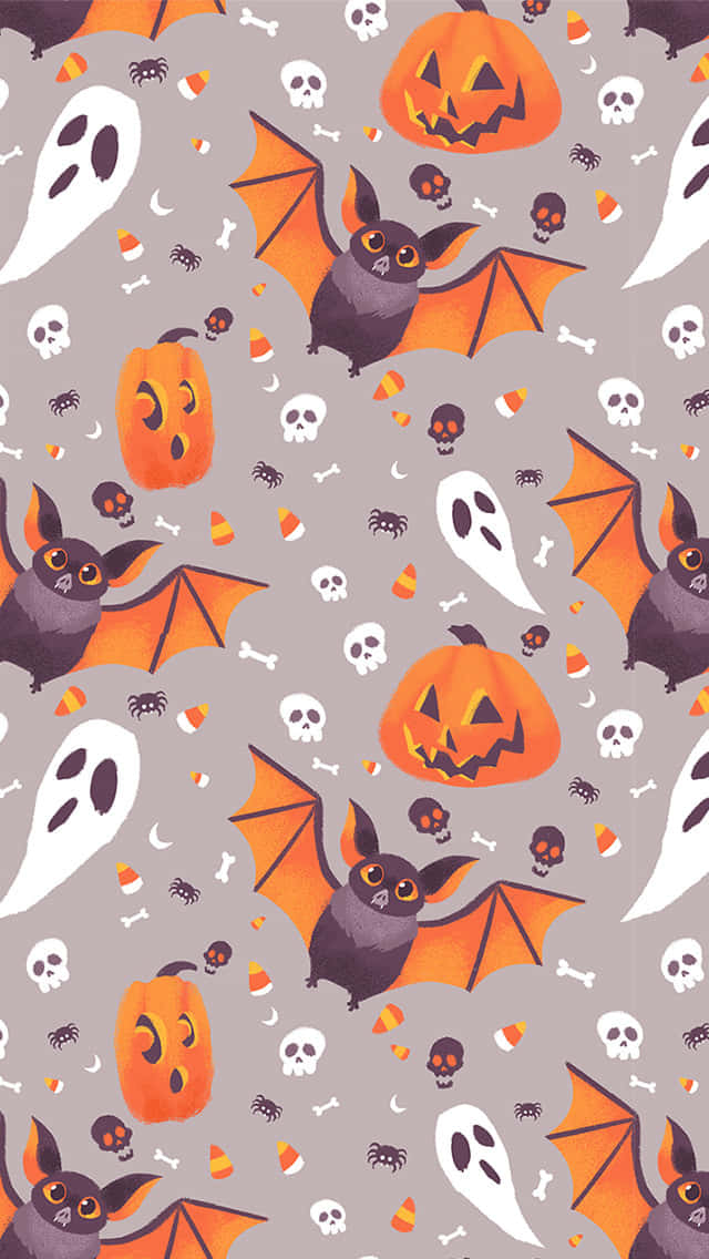 Laternura Se Encuentra Con Lo Espeluznante: ¡prepárate Para Halloween Con Este Festivo Fondo De Pantalla Para Iphone!