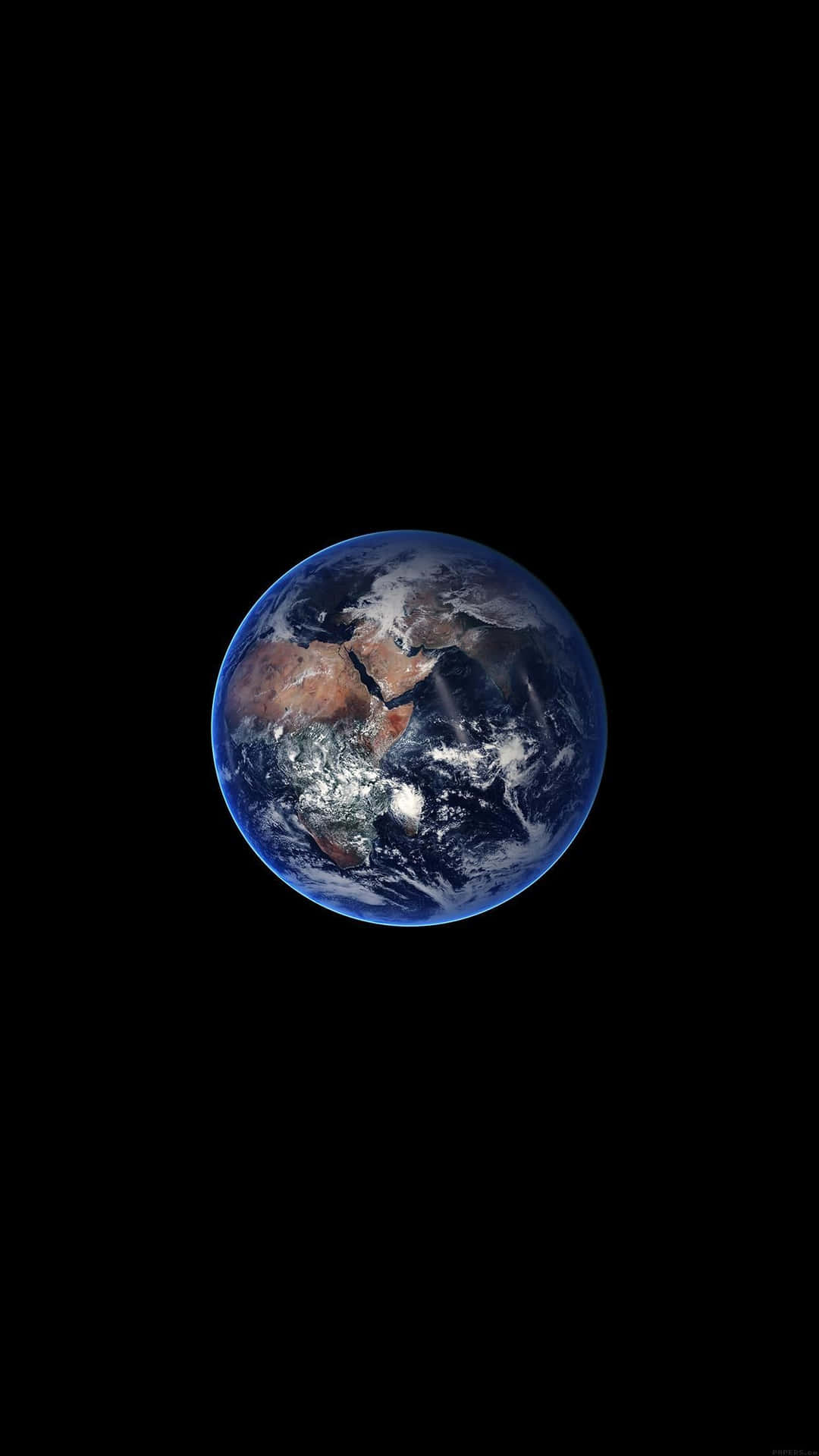 Planetatierra En El Espacio Exterior Para Iphone. Fondo de pantalla