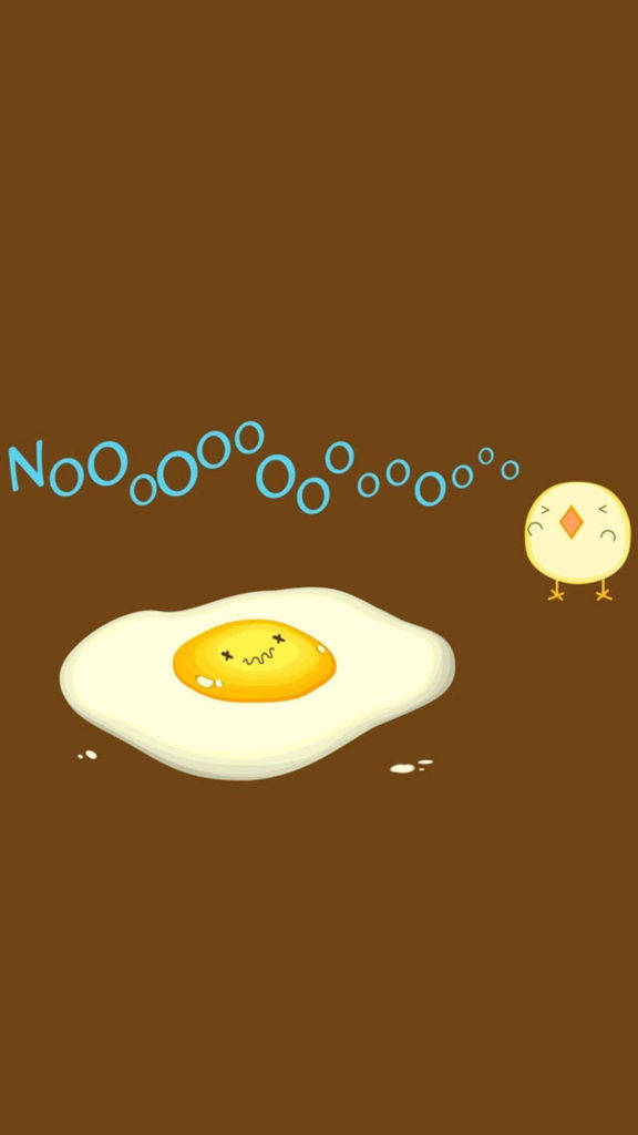 Iphone Egg Engraçado Papel de Parede