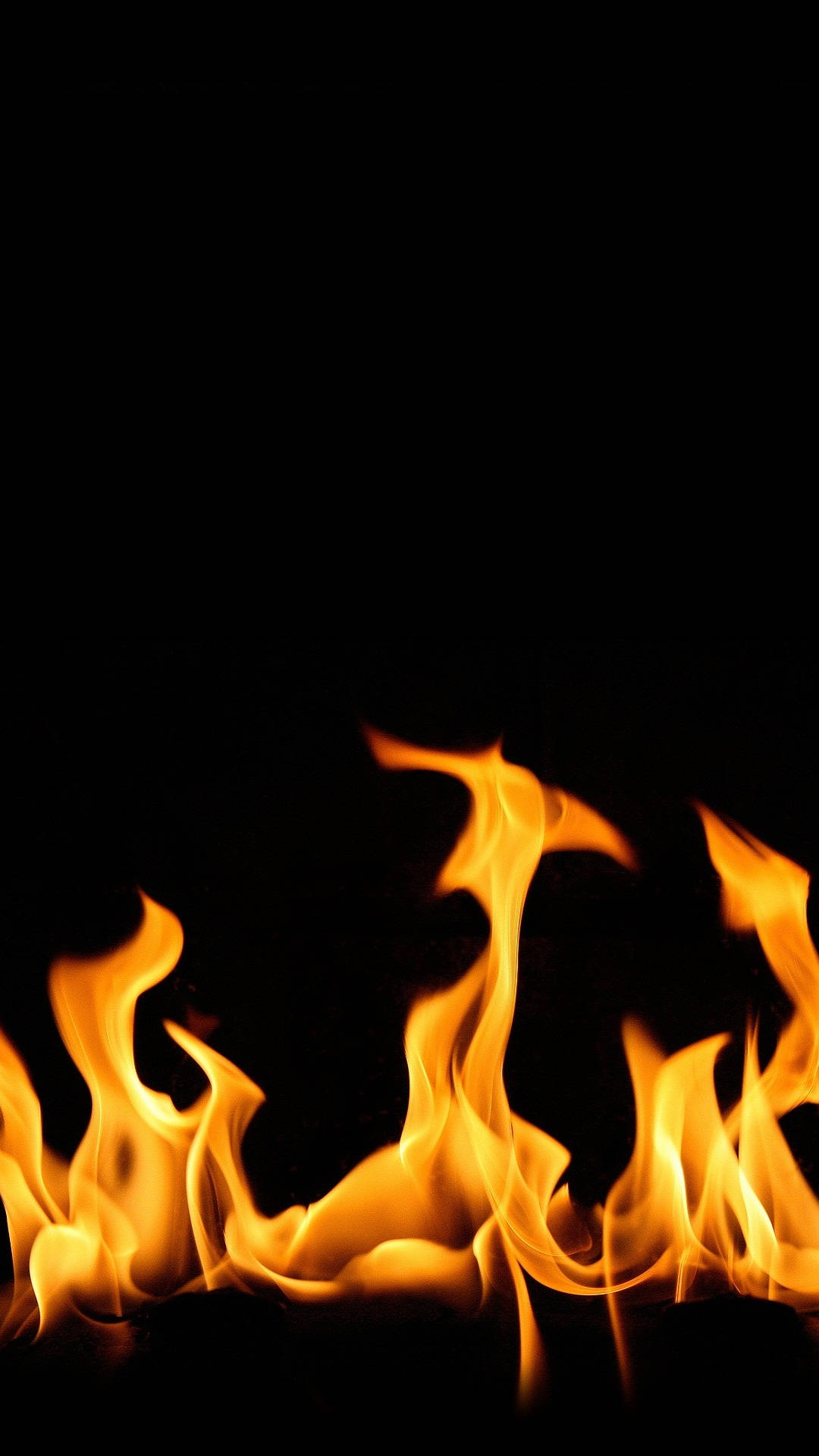 Iphone Fire Black Background Wallpaper