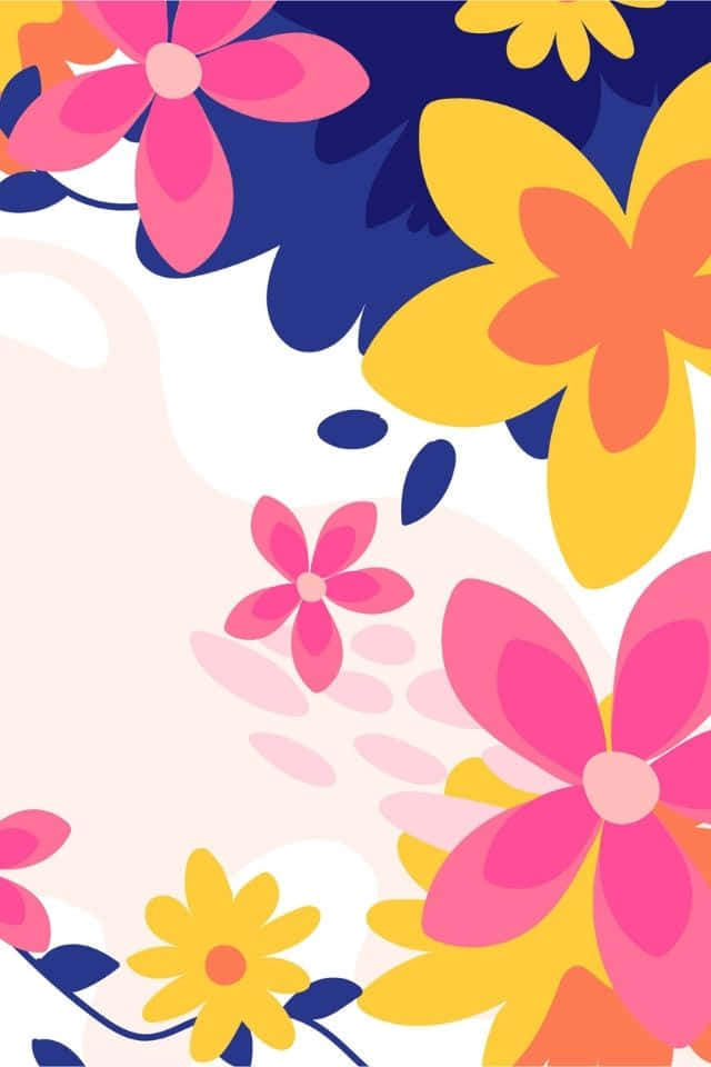 A Colorful Background With Flowers